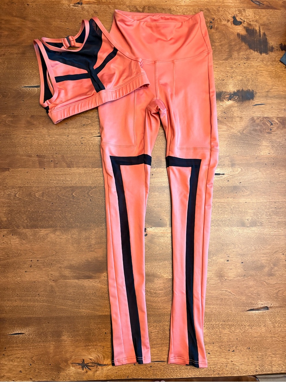 Jo + Jax Angles Legging / Top - Youth Large - Matching Set - Like New! - Copper